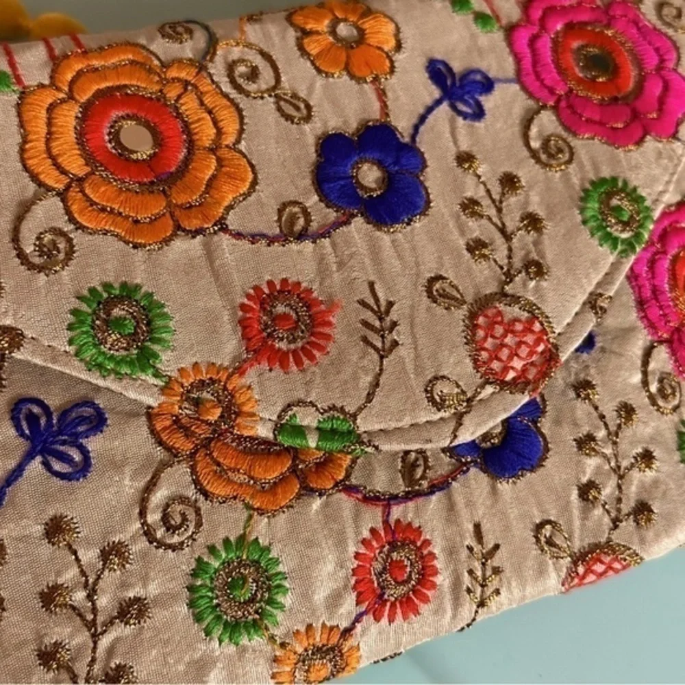 EUC RB Handicraft Fancy Silk Handicrafts Handmade Designer Purse/Sling Bag